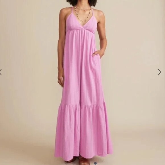 Marine Layer Size XS Lavender Tiered Kaia Maxi Dress - Picture 1 of 10